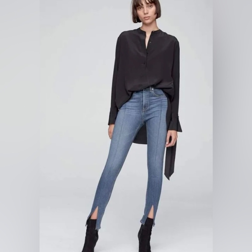 Rag & Bone Yuki Skinnyโ Split Hem Jeans